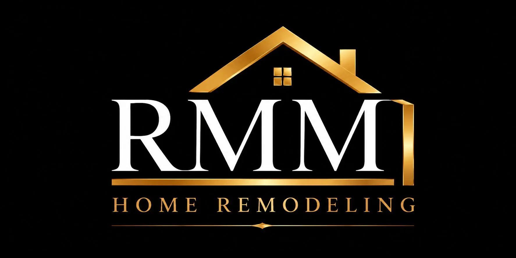 RMM Home Remodeling gold house logo