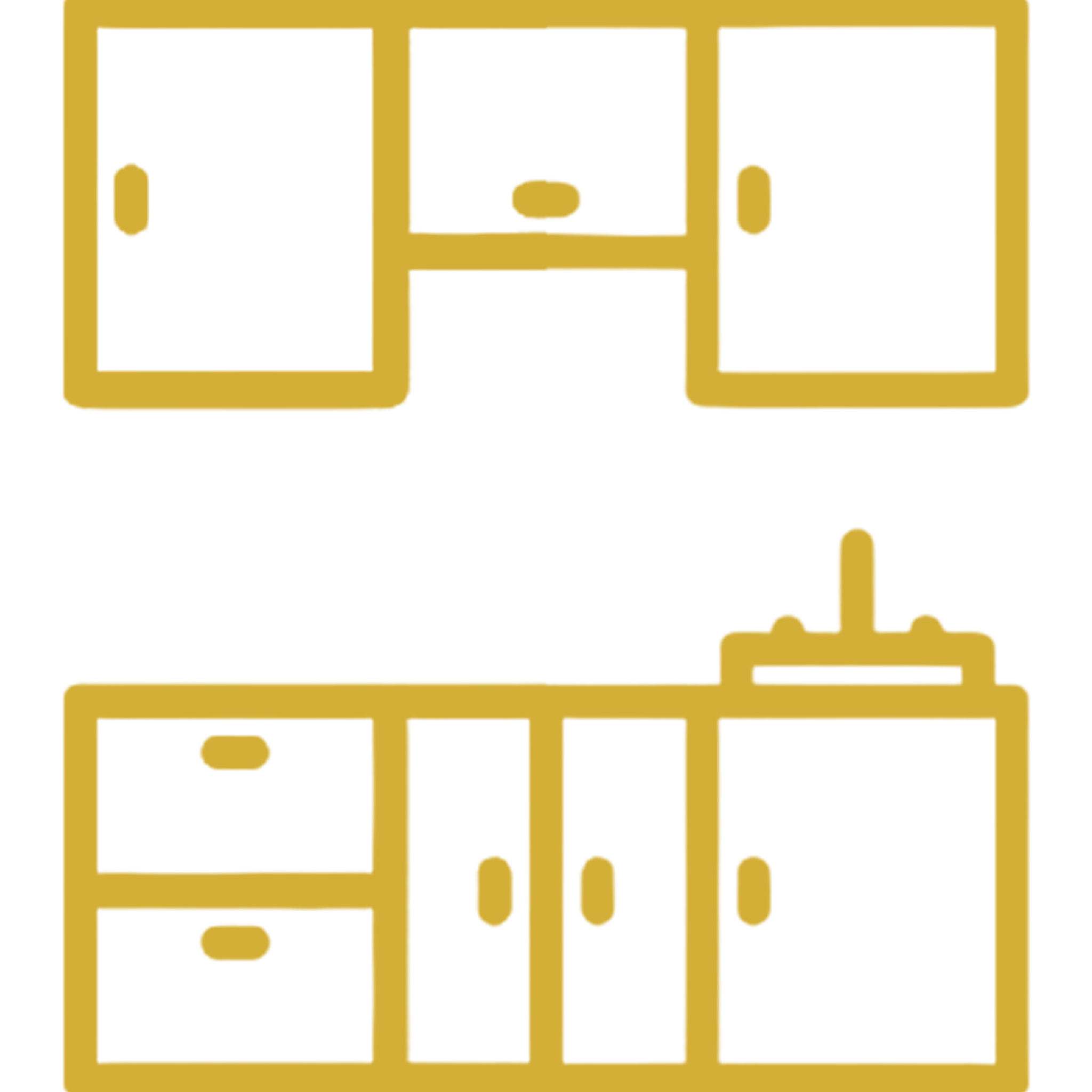 Yellow kitchen cabinets and sink icon