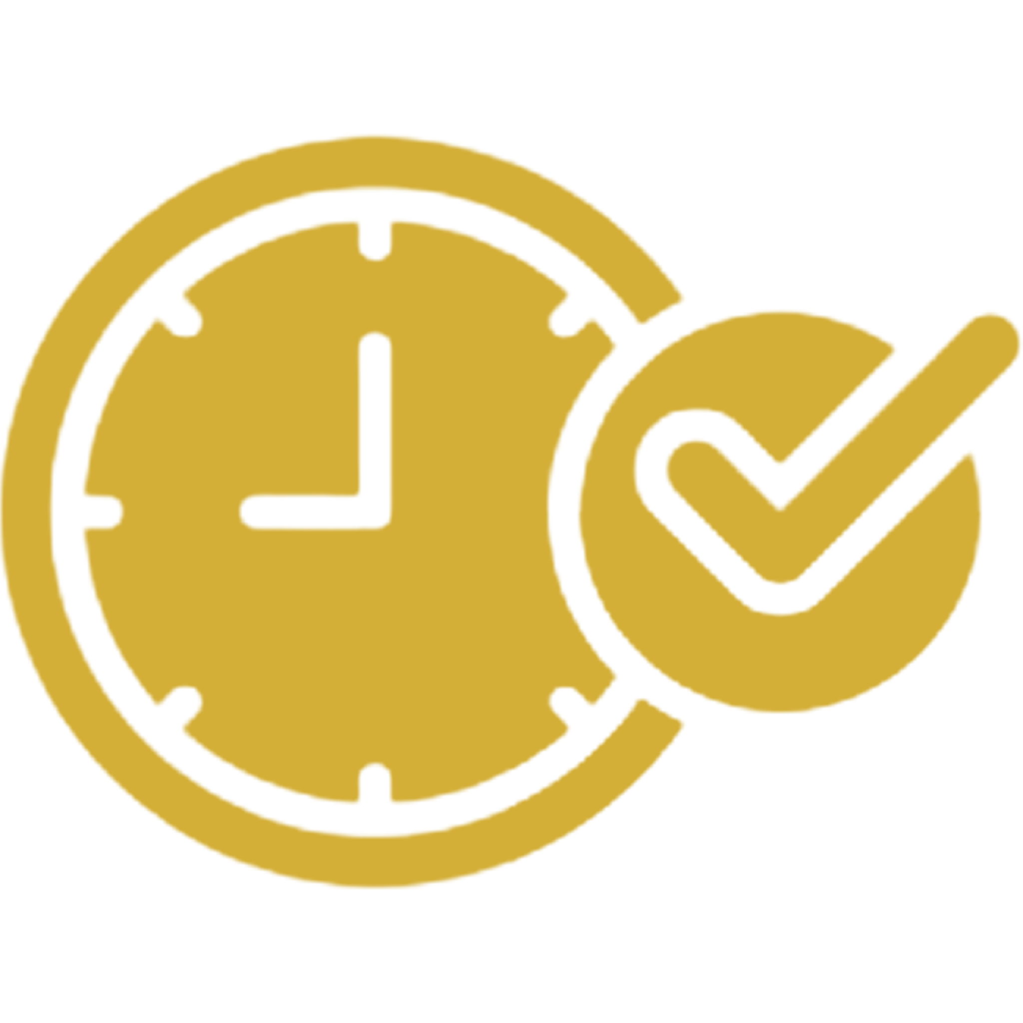 Clock with checkmark icon