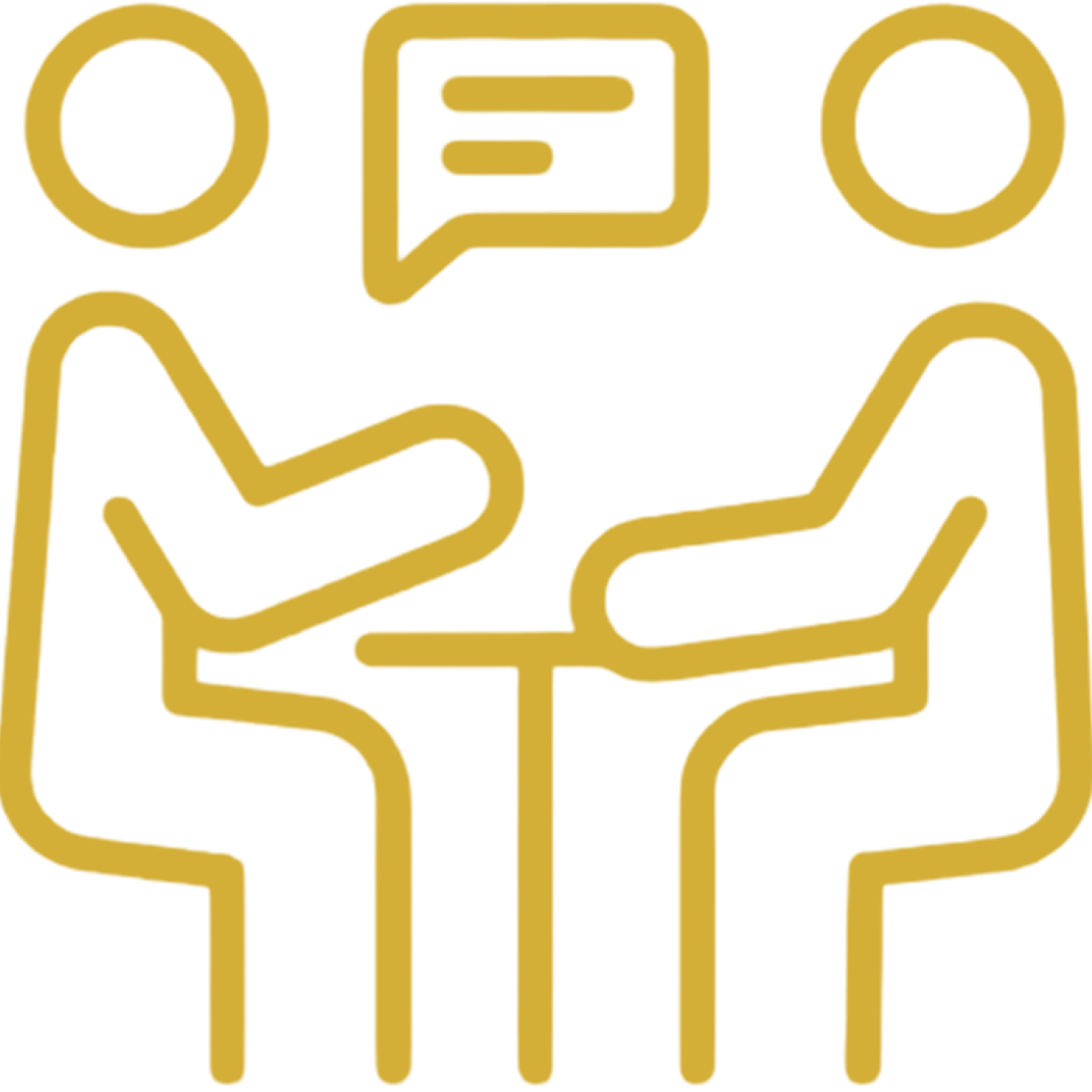 Two people conversing at a table icon