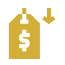 Price drop: dollar tag with down arrow