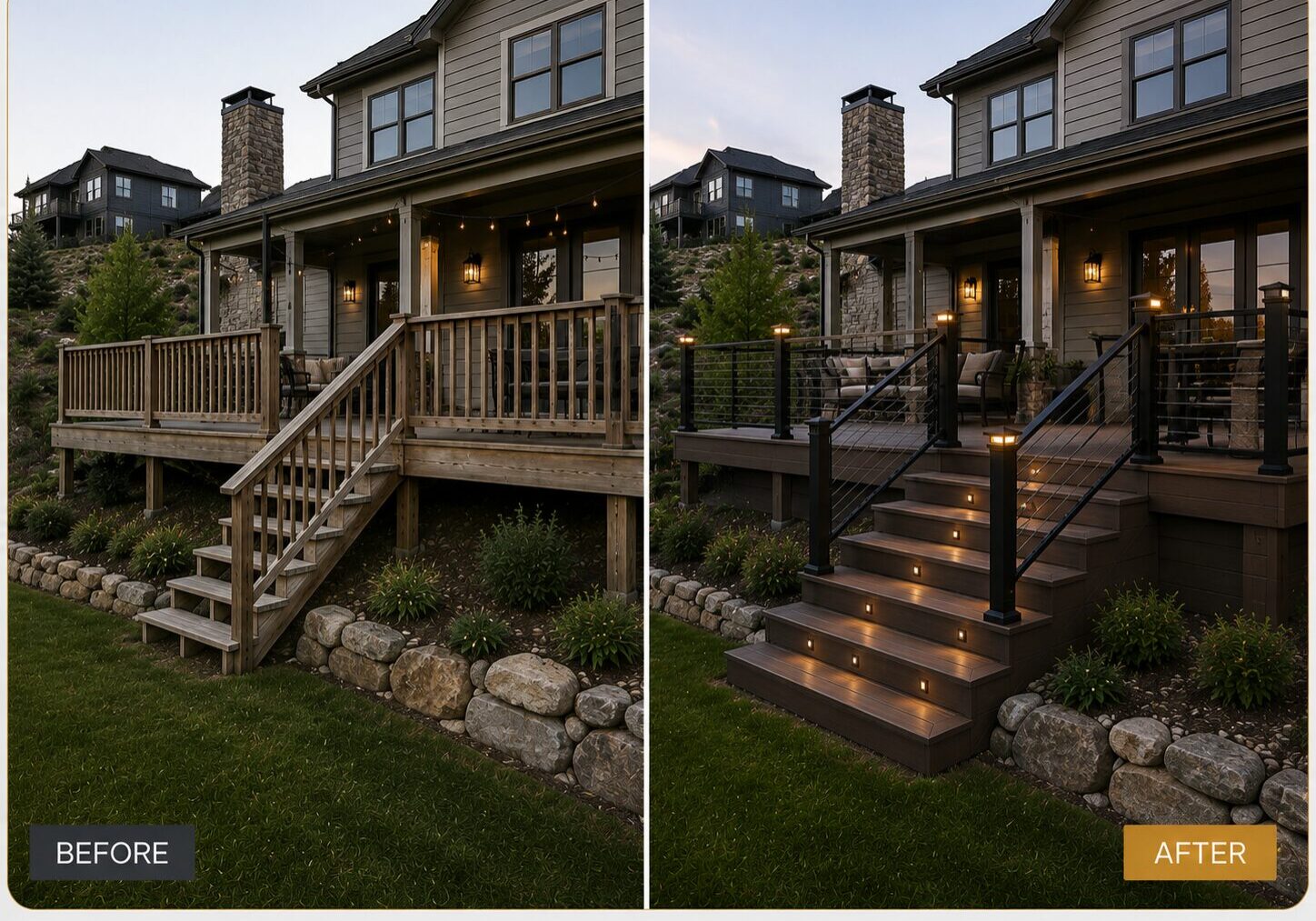 New Railing, Stiar and lighting